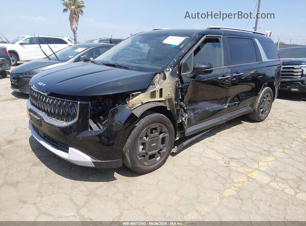 KNDNC5KAXS6035774 2025 KIA CARNIVAL MPV HYBRID Black Առջևի ձախ երեք քառորդ տեսարան
