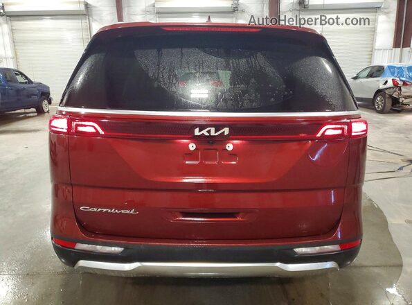 KNDNE5H31N6067259 2022 KIA CARNIVAL Бордовый Вид сзади