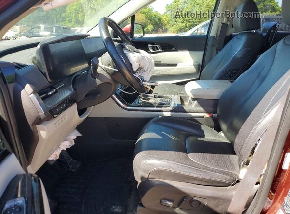 KNDNE5H31N6080285 2022 KIA CARNIVAL Red Вид салону спереду