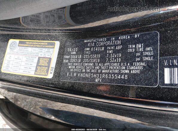 KNDNE5H31R6355448 2024 KIA CARNIVAL MPV Black Вид підкапотного простору