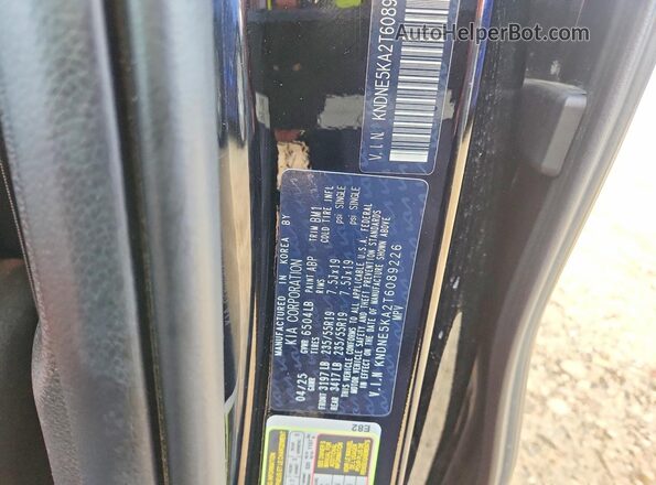 KNDNE5KA2T6089226 2026 KIA CARNIVAL Black Панорамний вид салону 360°