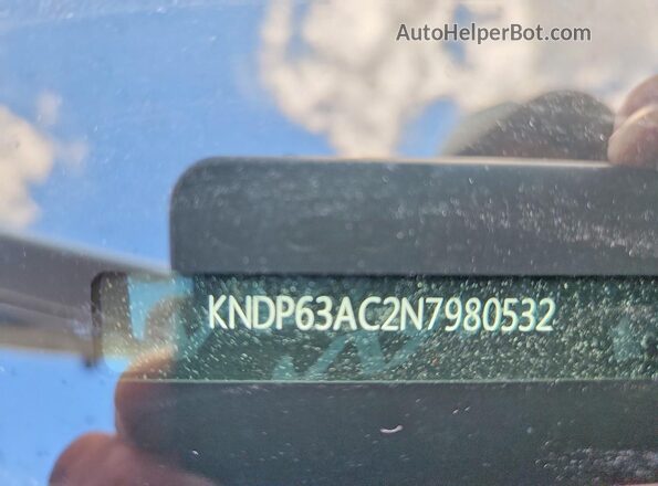 KNDP63AC2N7980532 2022 KIA SPORTAGE White VIN კოდის სტიკერის ხედი