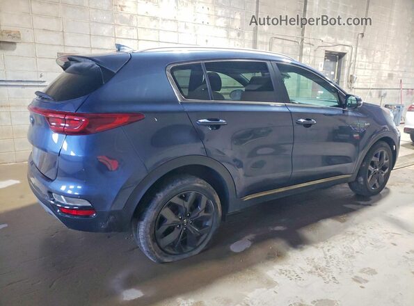 KNDP6CAC3M7905983 2021 KIA SPORTAGE Синий Задняя правая четверть