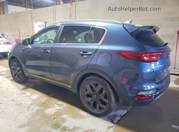 KNDP6CAC3M7905983 2021 KIA SPORTAGE Синий Задняя левая четверть
