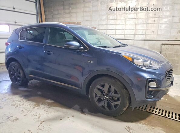 KNDP6CAC3M7905983 2021 KIA SPORTAGE Синий Передняя правая четверть