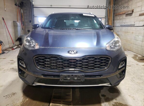 KNDP6CAC3M7905983 2021 KIA SPORTAGE Синий Вид спереди