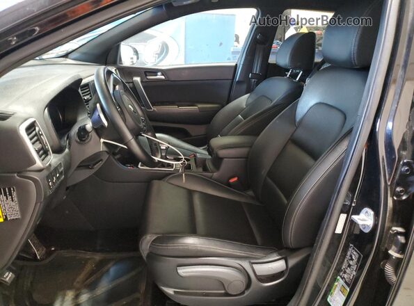 KNDP6CAC6L7650194 2020 KIA SPORTAGE Black Widok wnętrza z przodu