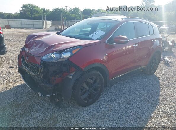 KNDP6CAC8L7826565 2020 KIA SPORTAGE Red Առջևի ձախ երեք քառորդ տեսարան