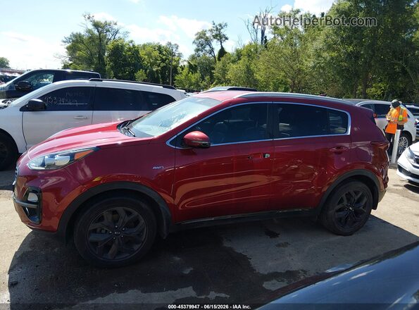 KNDP6CACXM7844485 2021 KIA SPORTAGE Red Widok wnętrza z tyłu