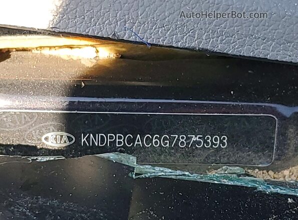 KNDPBCAC6G7875393 2016 KIA SPORTAGE Black Vista de la etiqueta del VIN