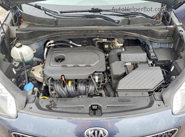 KNDPM3AC1J7475579 2018 KIA SPORTAGE Blue ძრავის განყოფილების ხედი