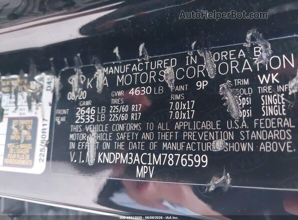 KNDPM3AC1M7876599 2021 KIA SPORTAGE Черный Вид подкапотного пространства