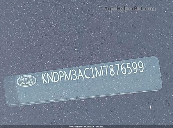 KNDPM3AC1M7876599 2021 KIA SPORTAGE Черный 