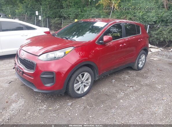 KNDPM3AC3H7070625 2017 KIA SPORTAGE Red წინა მარცხენა ხედი სამი მეოთხედიდან