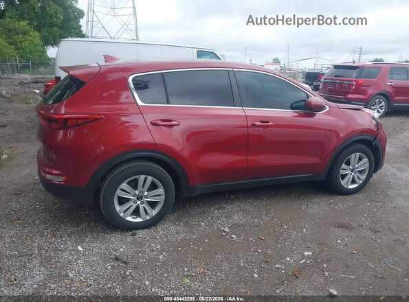 KNDPM3AC3H7070625 2017 KIA SPORTAGE Red უკანა სალონის ხედი