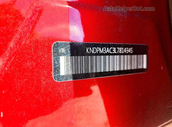 KNDPM3AC3L7814345 2020 KIA SPORTAGE Red 