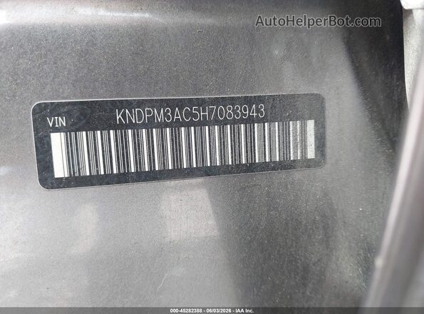 KNDPM3AC5H7083943 2017 KIA SPORTAGE Gray 