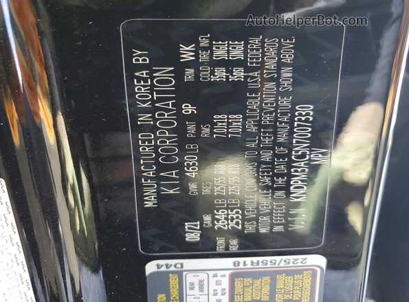 KNDPM3AC5N7007330 2022 KIA SPORTAGE Black 