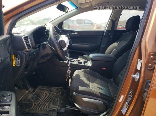 KNDPM3AC6K7611044 2019 KIA SPORTAGE Brown წინა სალონის ხედი