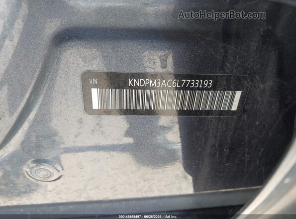 KNDPM3AC6L7733193 2020 KIA SPORTAGE Gray Вид підкапотного простору