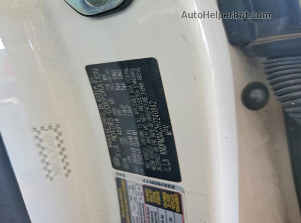 KNDPM3AC7H7240842 2017 KIA SPORTAGE White 