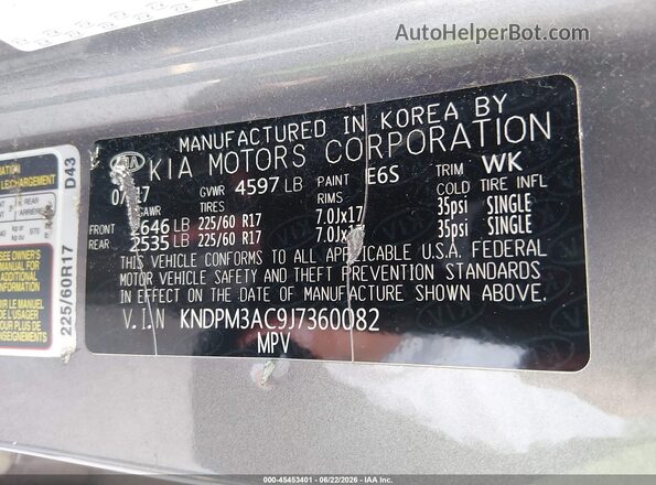 KNDPM3AC9J7360082 2018 KIA SPORTAGE Silver ძრავის განყოფილების ხედი