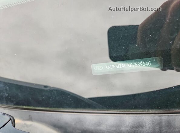 KNDPM3ACXK7589646 2019 KIA SPORTAGE Black Widok naklejki z numerem VIN