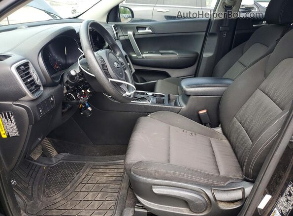 KNDPM3ACXK7589646 2019 KIA SPORTAGE Black Widok wnętrza z przodu