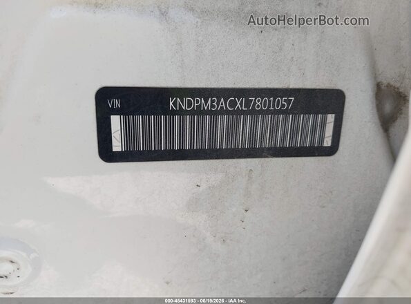 KNDPM3ACXL7801057 2020 KIA SPORTAGE White ძრავის განყოფილების ხედი
