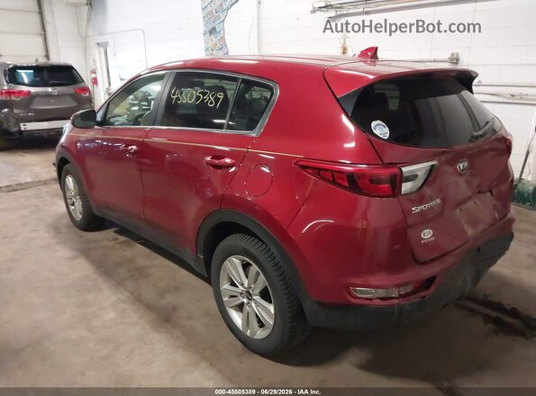 KNDPMCAC0J7427894 2018 KIA SPORTAGE Red უკანა მარცხენა
