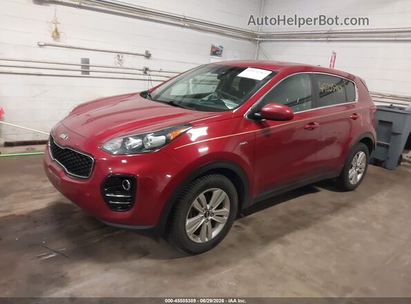 KNDPMCAC0J7427894 2018 KIA SPORTAGE Red წინა მარცხენა ხედი სამი მეოთხედიდან