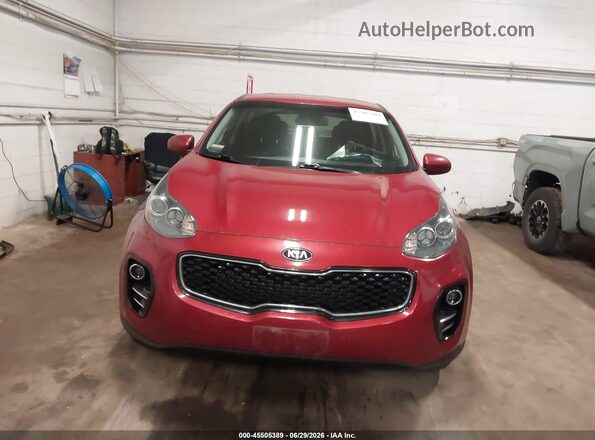 KNDPMCAC0J7427894 2018 KIA SPORTAGE Red ხელსაწყოთა პანელის ხედი