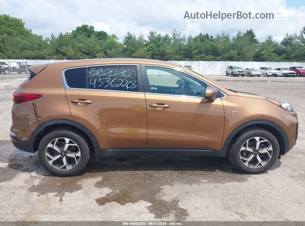 KNDPMCAC0M7886458 2021 KIA SPORTAGE Brown Вид задньої частини салону