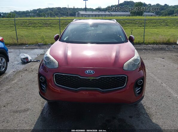 KNDPMCAC1H7157035 2017 KIA SPORTAGE Red Vista del salpicadero