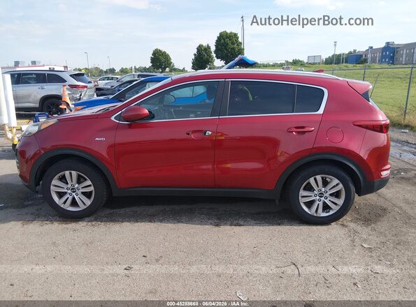 KNDPMCAC1H7157035 2017 KIA SPORTAGE Red Vista interior trasera