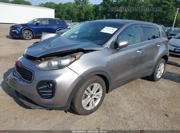 KNDPMCAC1K7528895 2019 KIA SPORTAGE Gray Vista tres cuartos delantera izquierda