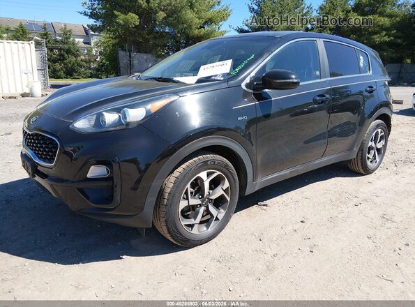 KNDPMCAC2L7671906 2020 KIA SPORTAGE Black Առջևի ձախ երեք քառորդ տեսարան