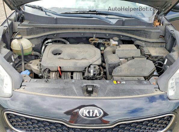 KNDPMCAC3H7103218 2017 KIA SPORTAGE Black Widok komory silnika