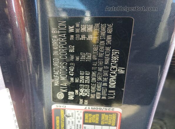 KNDPMCAC3K7498797 2019 KIA SPORTAGE Blue 