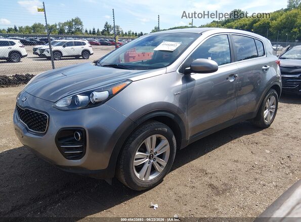 KNDPMCAC4J7378182 2018 KIA SPORTAGE Gray Передня ліва чверть
