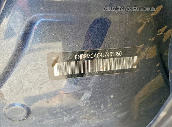 KNDPMCAC4J7405350 2018 KIA SPORTAGE Blue Вид наклейки з VIN-кодом