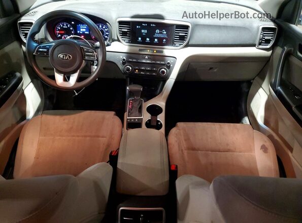 KNDPMCAC4M7914732 2021 KIA SPORTAGE Black Առջևի վահանակի տեսք