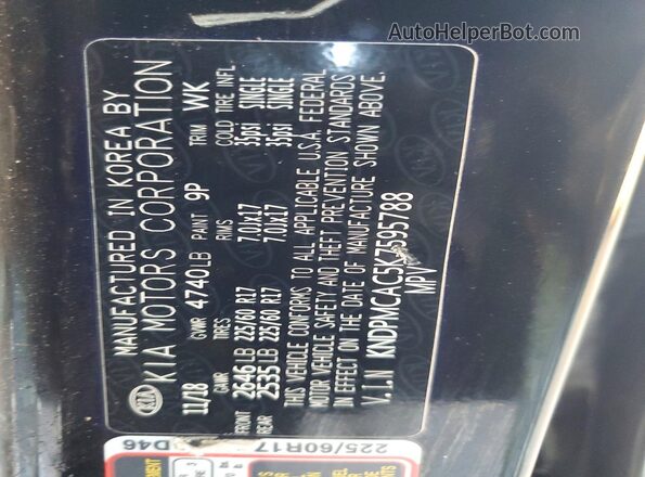 KNDPMCAC5K7595788 2019 KIA SPORTAGE Черный 