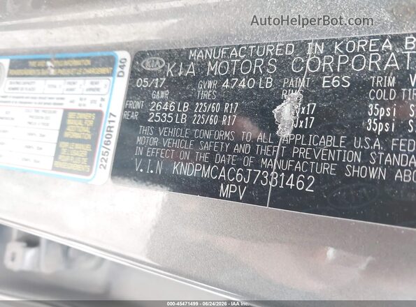 KNDPMCAC6J7331462 2018 KIA SPORTAGE Gray Widok komory silnika