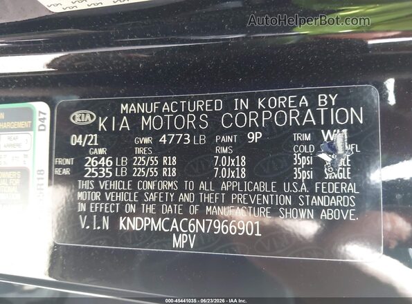 KNDPMCAC6N7966901 2022 KIA SPORTAGE Black Engine compartment view