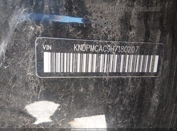 KNDPMCAC9H7180207 2017 KIA SPORTAGE Black Engine compartment view