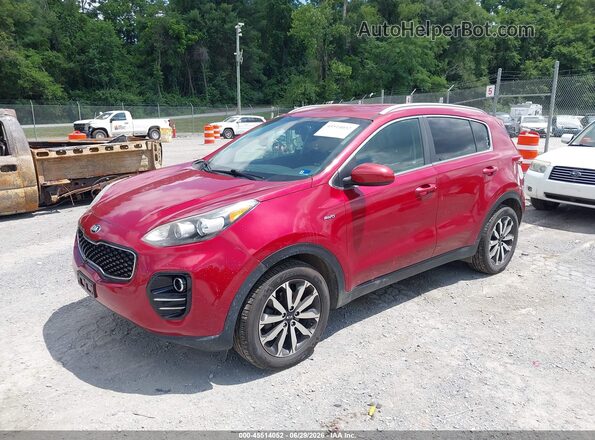 KNDPMCAC9H7239563 2017 KIA SPORTAGE Burgundy Առջևի ձախ երեք քառորդ տեսարան