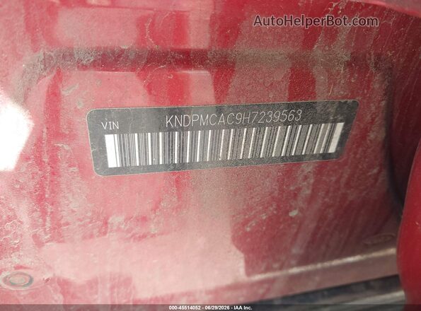 KNDPMCAC9H7239563 2017 KIA SPORTAGE Burgundy Շարժիչի բաժամունքի տեսք