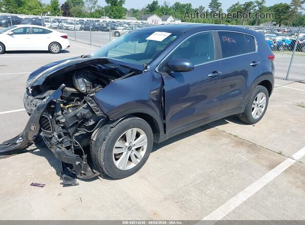 KNDPMCAC9H7291243 2017 KIA SPORTAGE Blue წინა მარცხენა ხედი სამი მეოთხედიდან