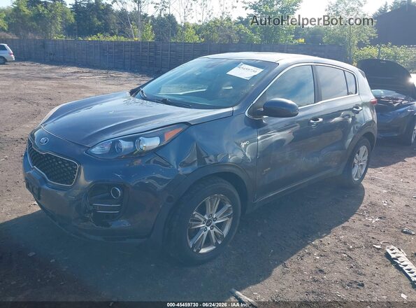 KNDPMCAC9J7424668 2018 KIA SPORTAGE Blue Առջևի ձախ երեք քառորդ տեսարան
